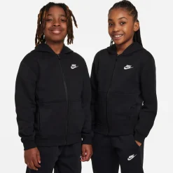 Nike Sportswear Club Fleece Trainingspak Full-Zip Hooded Kids Zwart Wit