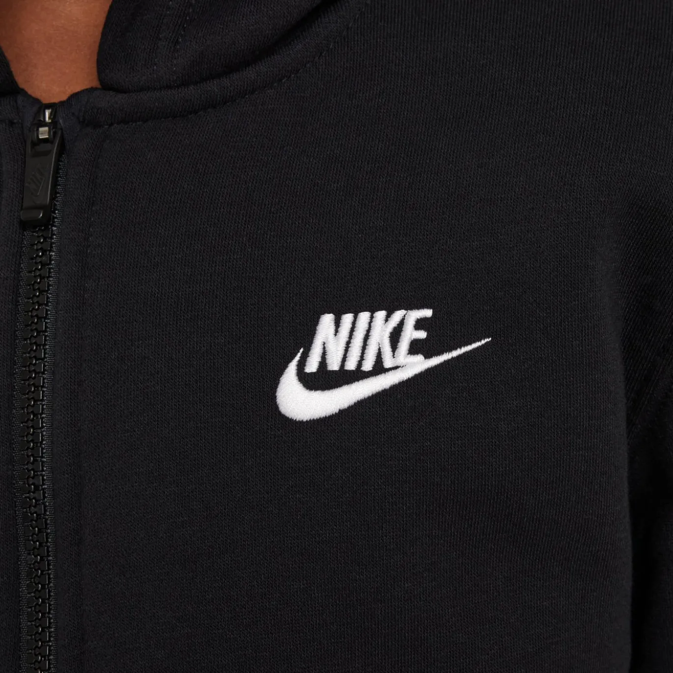 Nike Sportswear Club Fleece Trainingspak Full-Zip Hooded Kids Zwart Wit