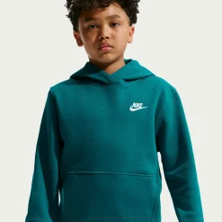 Nike Sportswear Club Fleece Trainingspak Hooded Kids Turquoise Wit