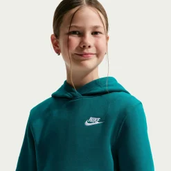 Nike Sportswear Club Fleece Trainingspak Hooded Kids Turquoise Wit