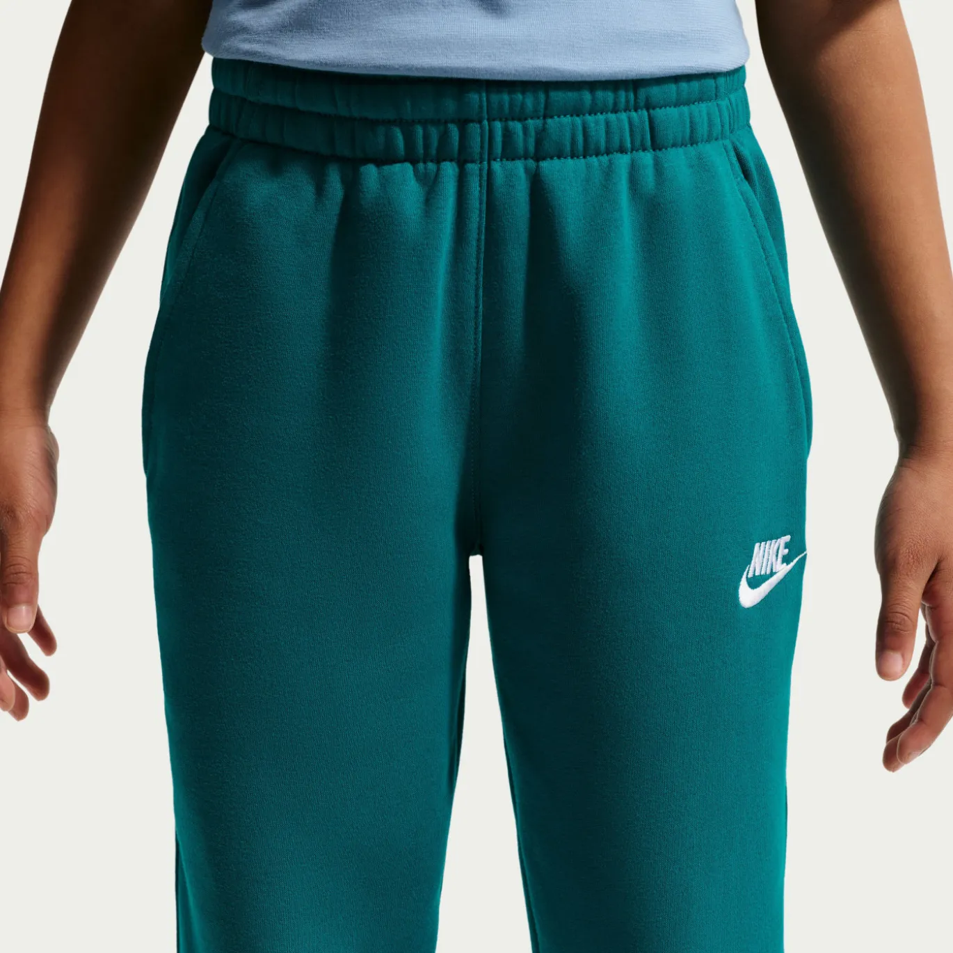 Nike Sportswear Club Fleece Trainingspak Hooded Kids Turquoise Wit