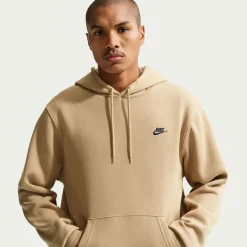 Nike Sportswear Club Fleece Trainingspak Hooded Donkerbeige Donkerblauw