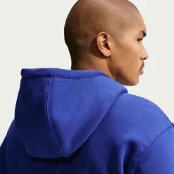 Nike Sportswear Club Fleece Trainingspak Hooded Felblauw Wit