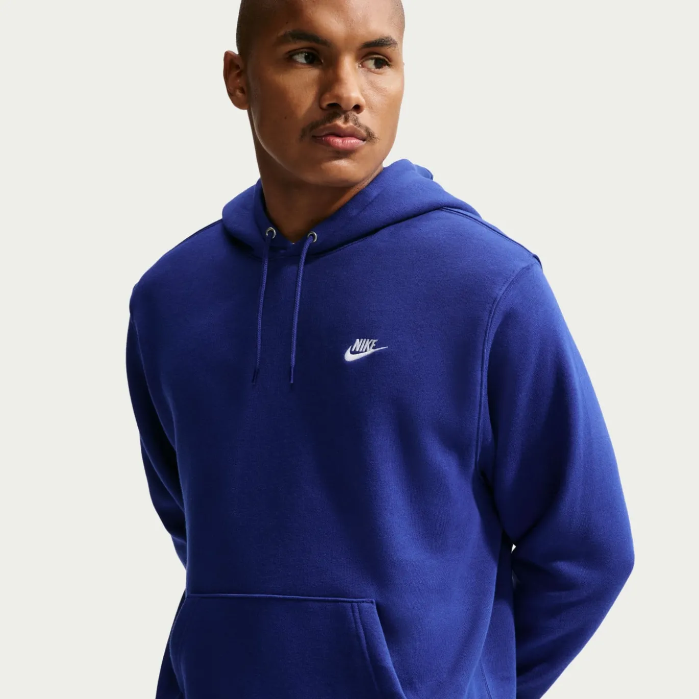 Nike Sportswear Club Fleece Trainingspak Hooded Felblauw Wit