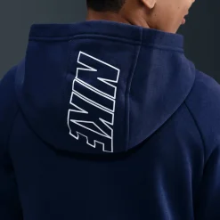Nike Sportswear Club Fleece Trainingspak Hooded Kids Donkerblauw Wit