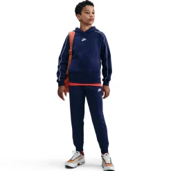 Nike Sportswear Club Fleece Trainingspak Hooded Kids Donkerblauw Wit