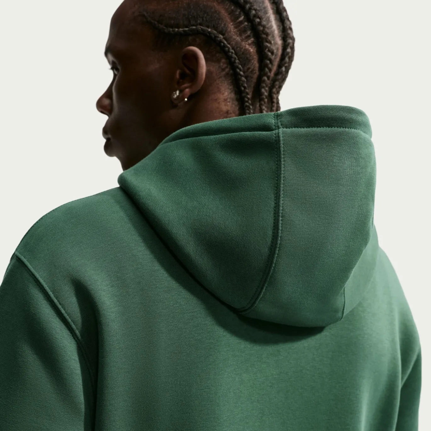 Nike Sportswear Club Fleece Trainingspak Hooded Donkergroen Wit