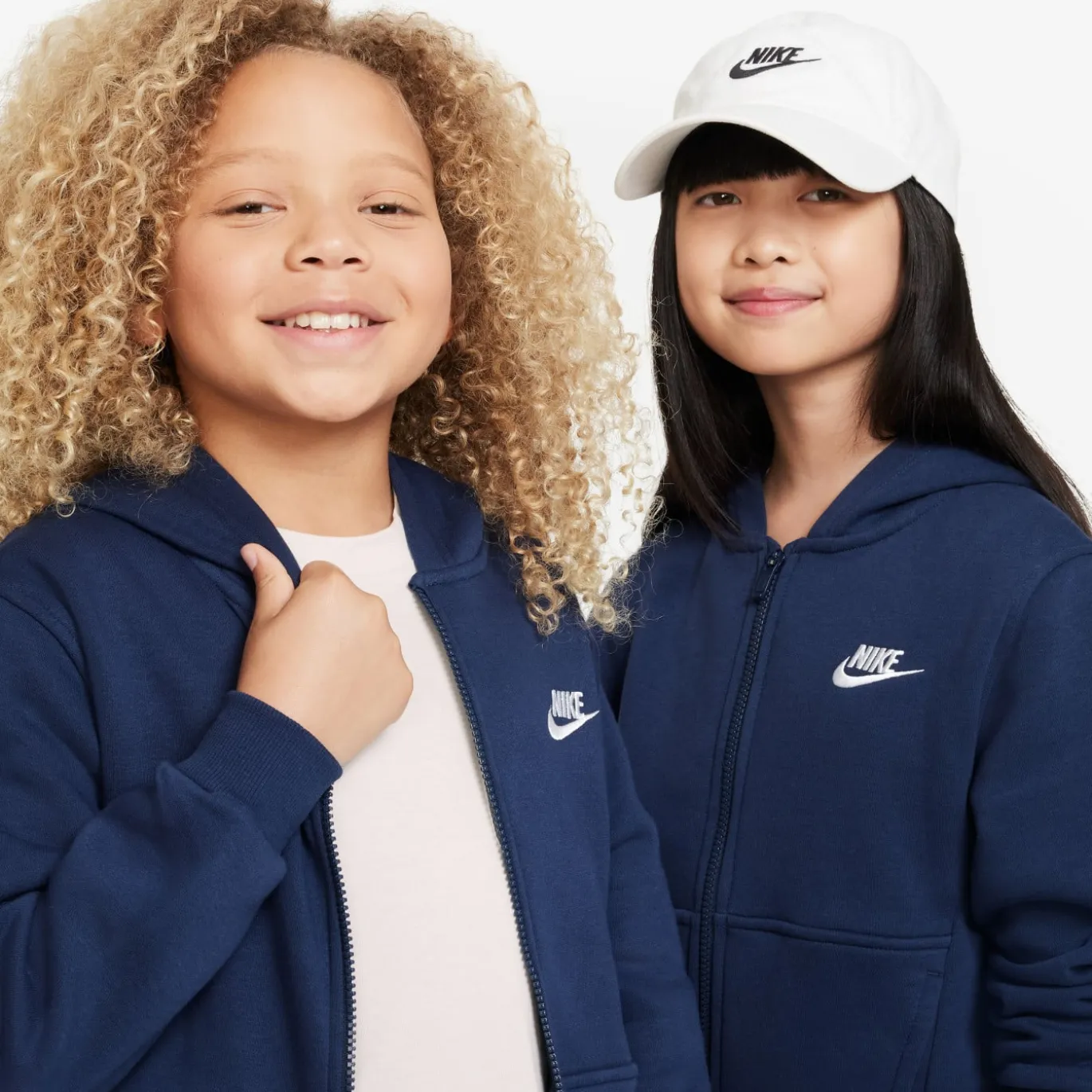 Nike Sportswear Club Fleece Vest Kids Donkerblauw Wit