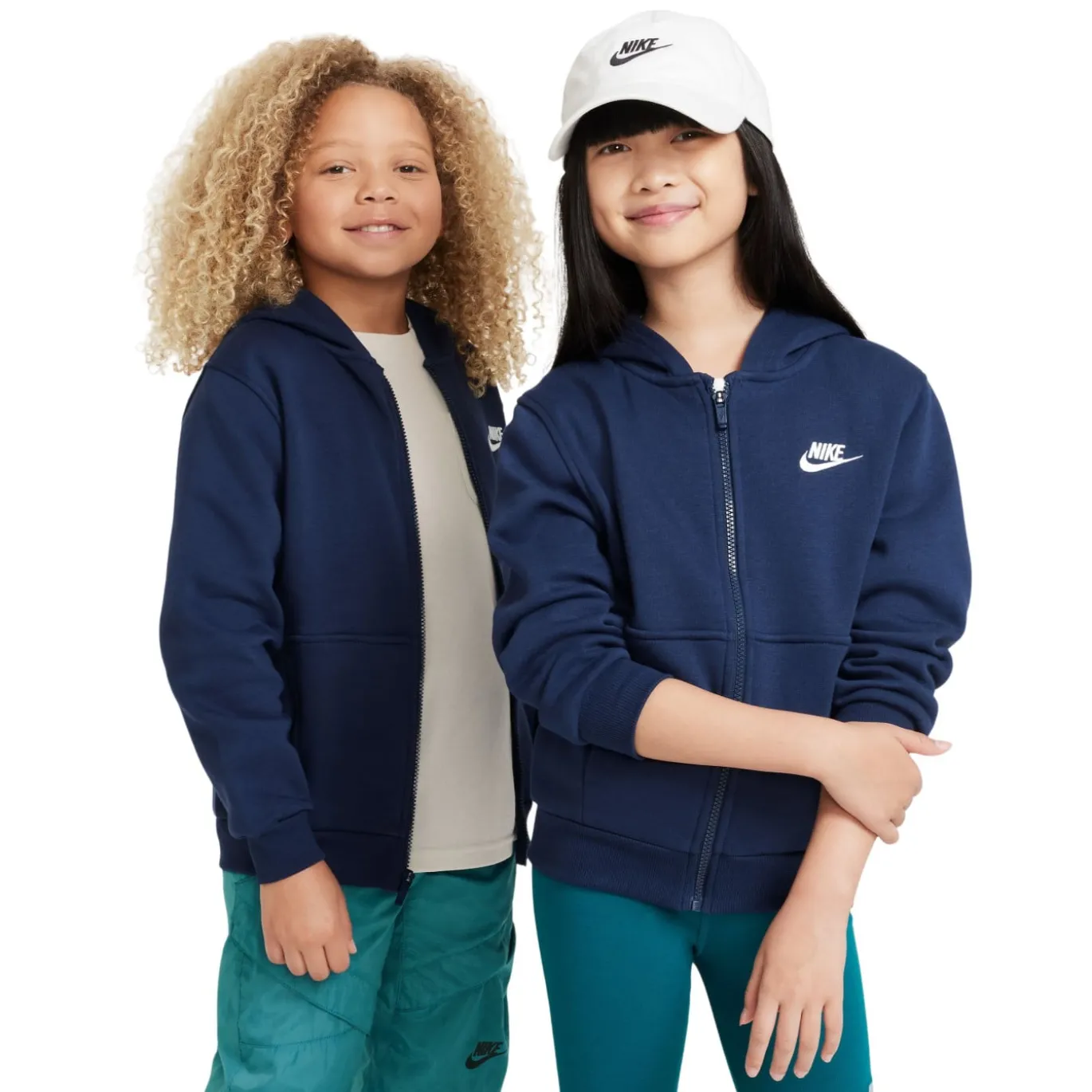 Nike Sportswear Club Fleece Vest Kids Donkerblauw Wit