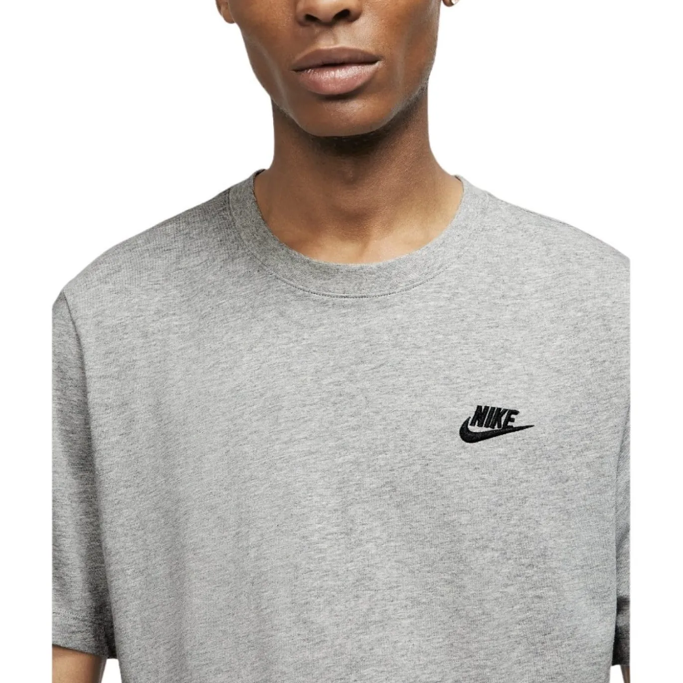Nike Sportswear Club T-Shirt Grijs Zwart