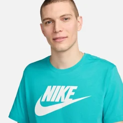 Nike Sportswear Icon Futura T-Shirt Turquoise Wit