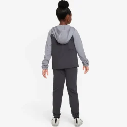 Nike Sportswear Poly Trainingspak Full-Zip Hooded Kids Zwart Grijs Wit