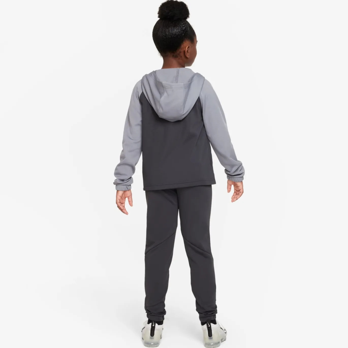 Nike Sportswear Poly Trainingspak Full-Zip Hooded Kids Zwart Grijs Wit