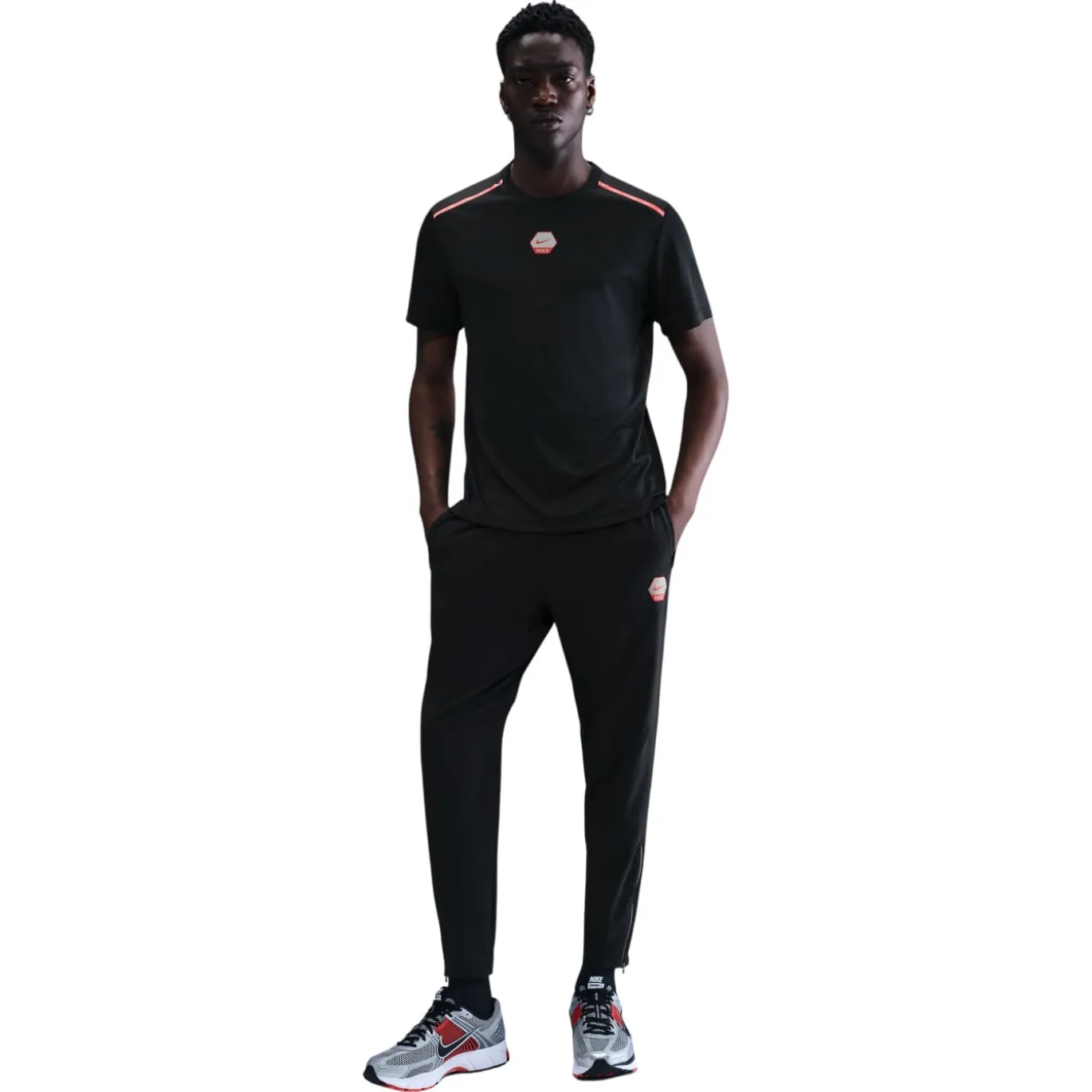 Nike Sportswear Running Trainingsbroek Zwart Rood
