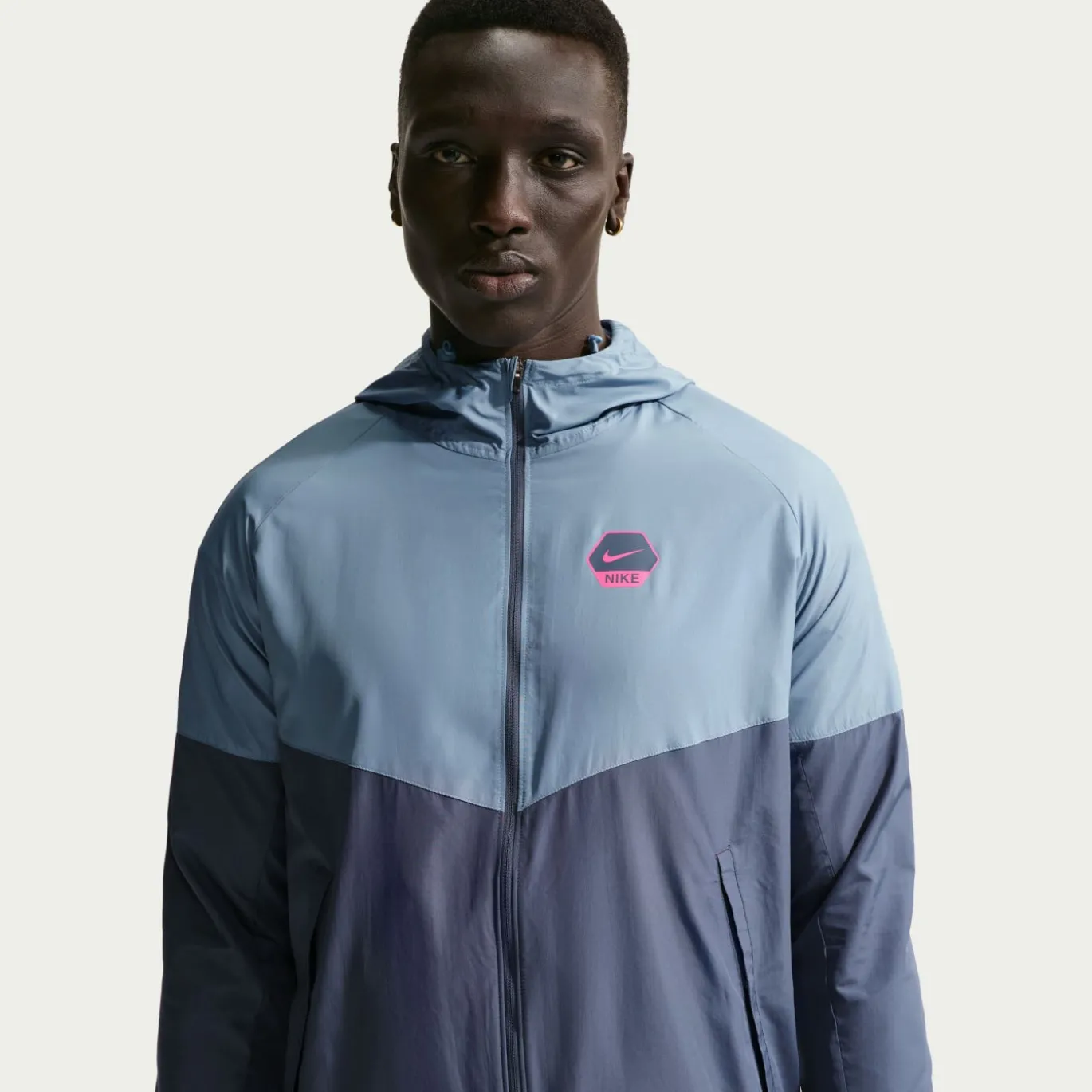 Nike Sportswear Sport Casual Jack Hooded Lichtblauw Donkerblauw