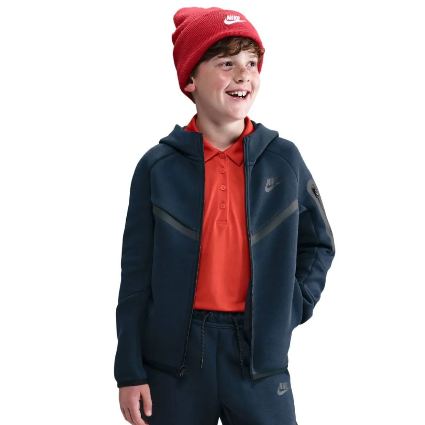Nike Sportswear Tech Fleece Vest Kids Donkerblauw Zwart