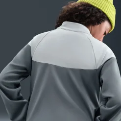 Nike Sportswear Trainingspak Full-Zip Kids Donkergrijs Lichtgrijs Wit