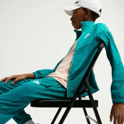 Nike Sportswear Trainingspak Full-Zip Kids Blauwgroen Lichtgroen Wit