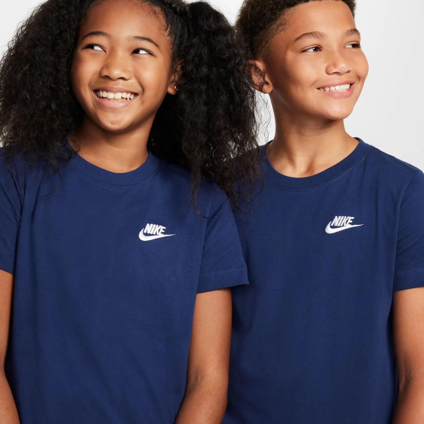 Nike Sportswear T-Shirt Kids Donkerblauw Wit