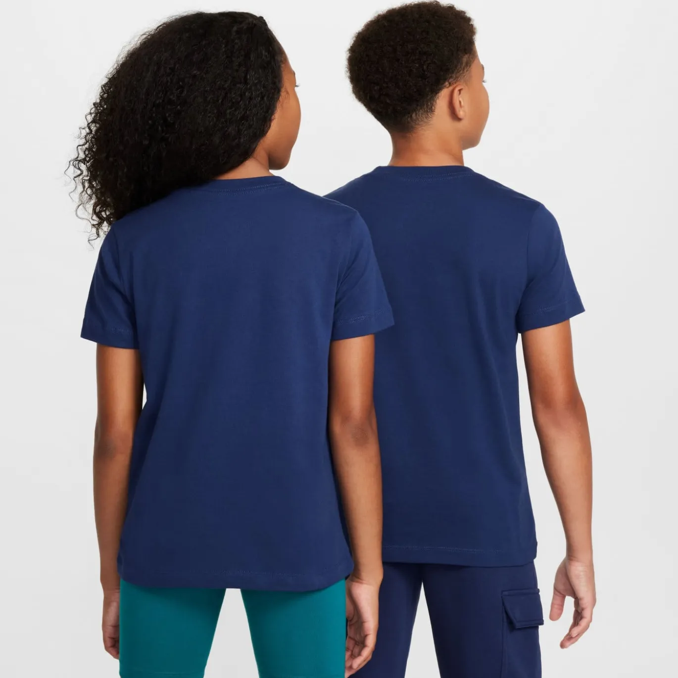Nike Sportswear T-Shirt Kids Donkerblauw Wit