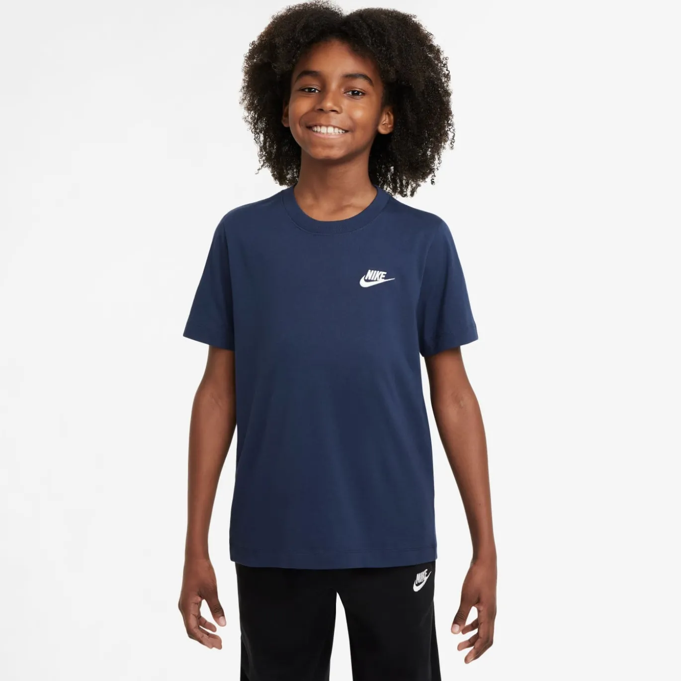 Nike Sportswear T-Shirt Kids Donkerblauw Wit