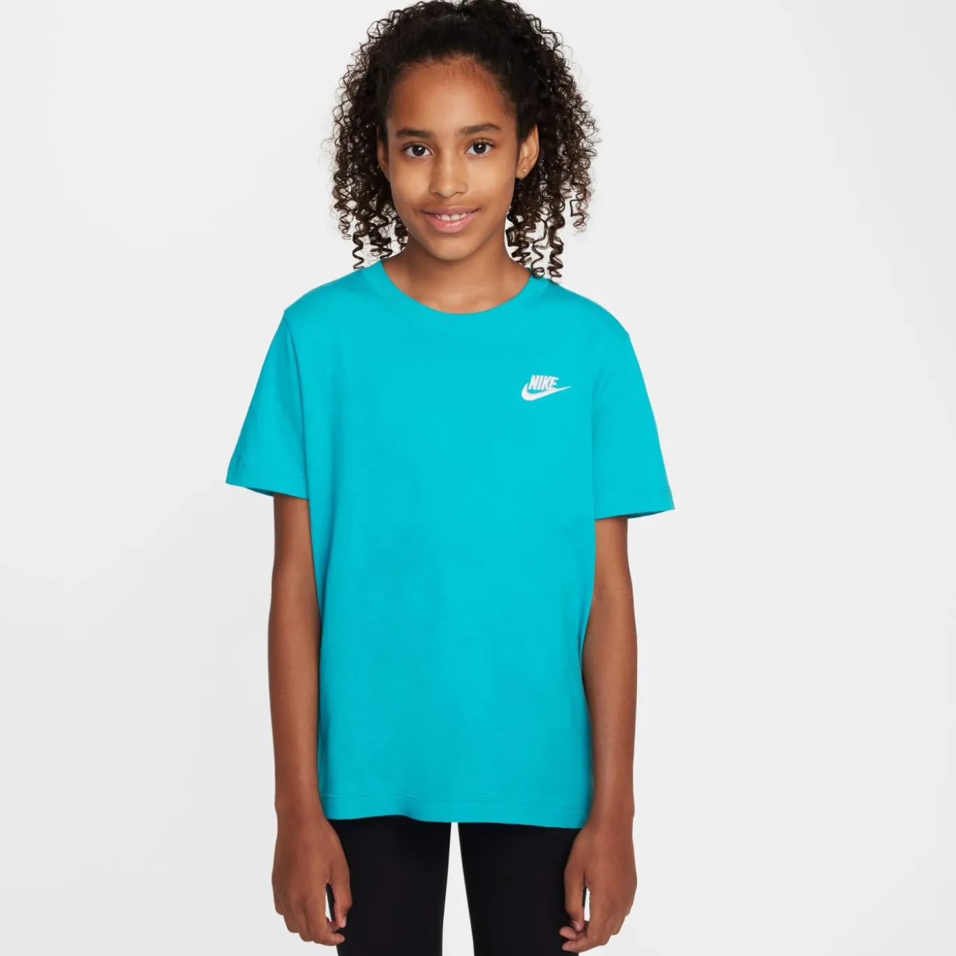 Nike Sportswear T-Shirt Kids Turquoise Wit