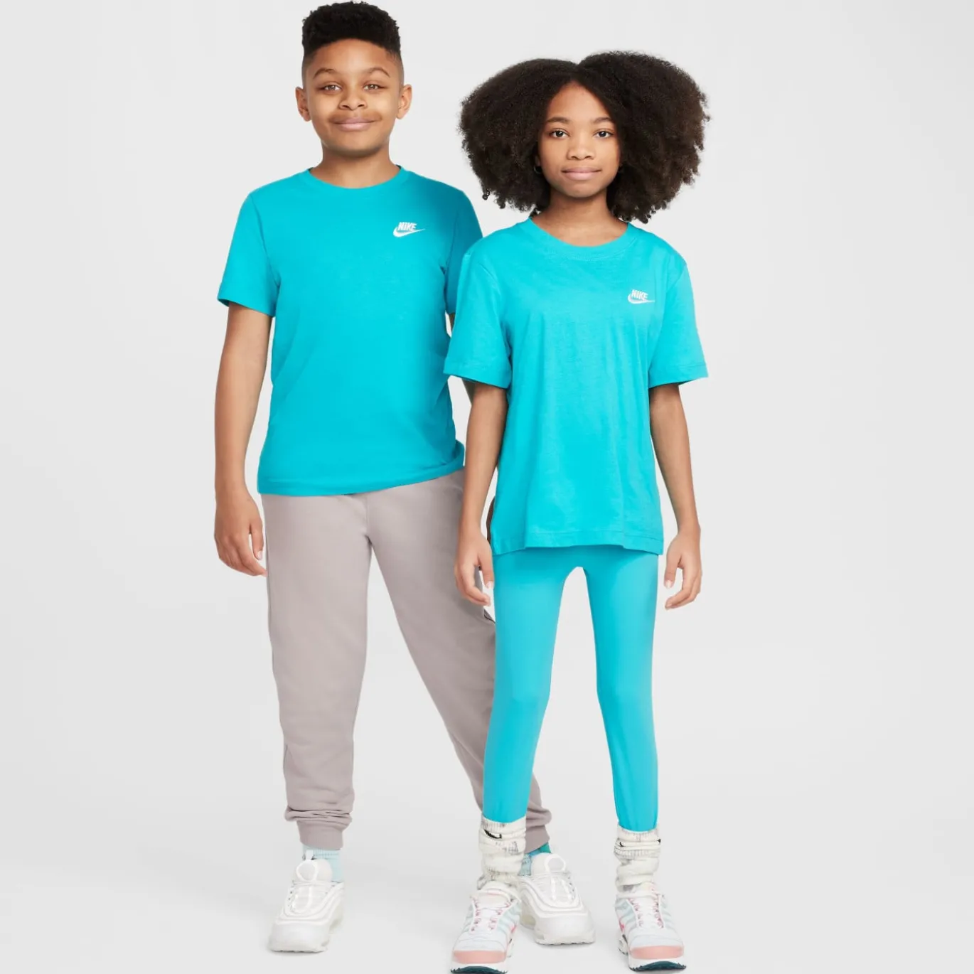 Nike Sportswear T-Shirt Kids Turquoise Wit