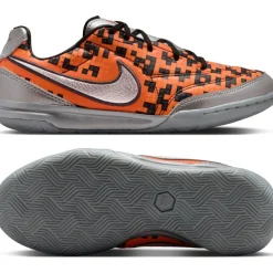 Nike Streetgato x LEGO® Straatvoetbalschoenen Kids Oranje Zwart Zilver