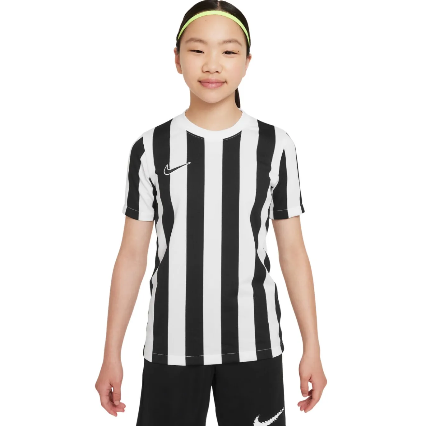 Nike Striped Division IV Voetbalshirt Kids Wit Zwart