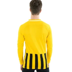 Nike Stripe Division III Voetbalshirt Lange Mouwen Geel Zwart