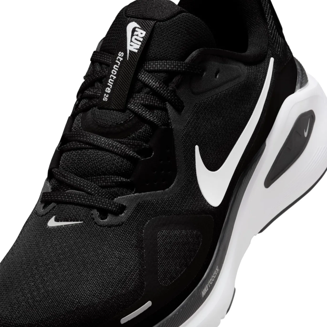 Nike Structure 26 Hardloopschoenen Zwart Wit Grijs Zilver
