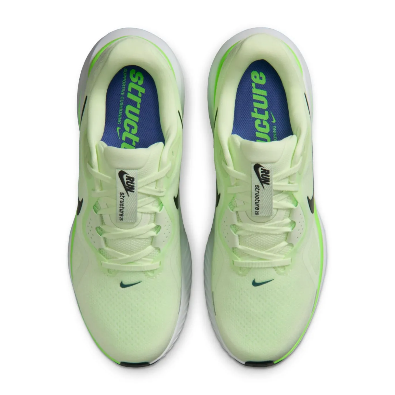 Nike Structure 26 Hardloopschoenen Lime Groen Felgroen Blauw Zwart