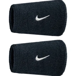 Nike Swoosh Classic Doublewide Polsbanden 2-Pack Zwart Wit
