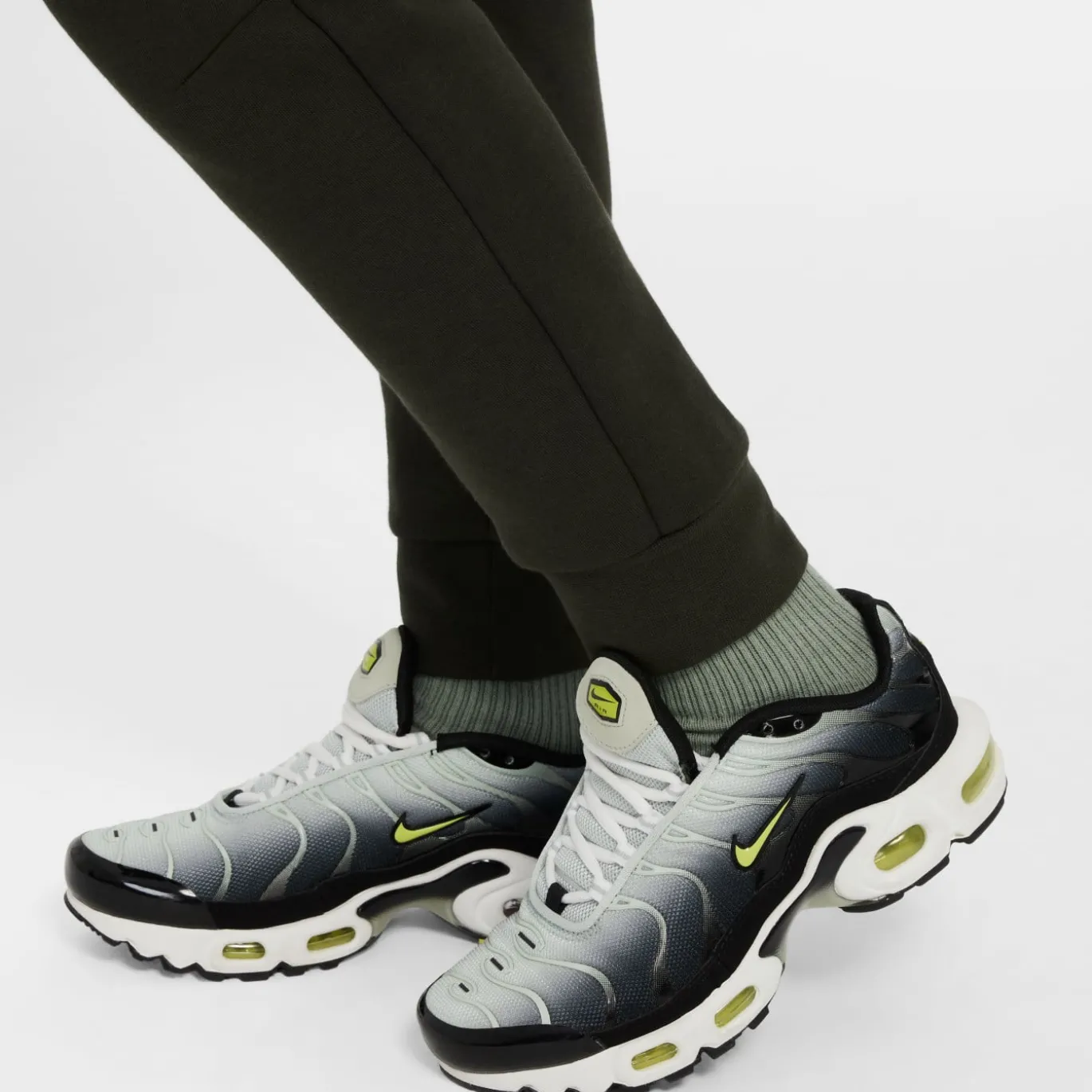 Nike Tech Fleece Sportswear Joggingbroek Kids Donkergroen Zwart