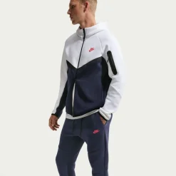 Nike Tech Fleece Sportswear Joggingbroek Donkerblauw Felrood