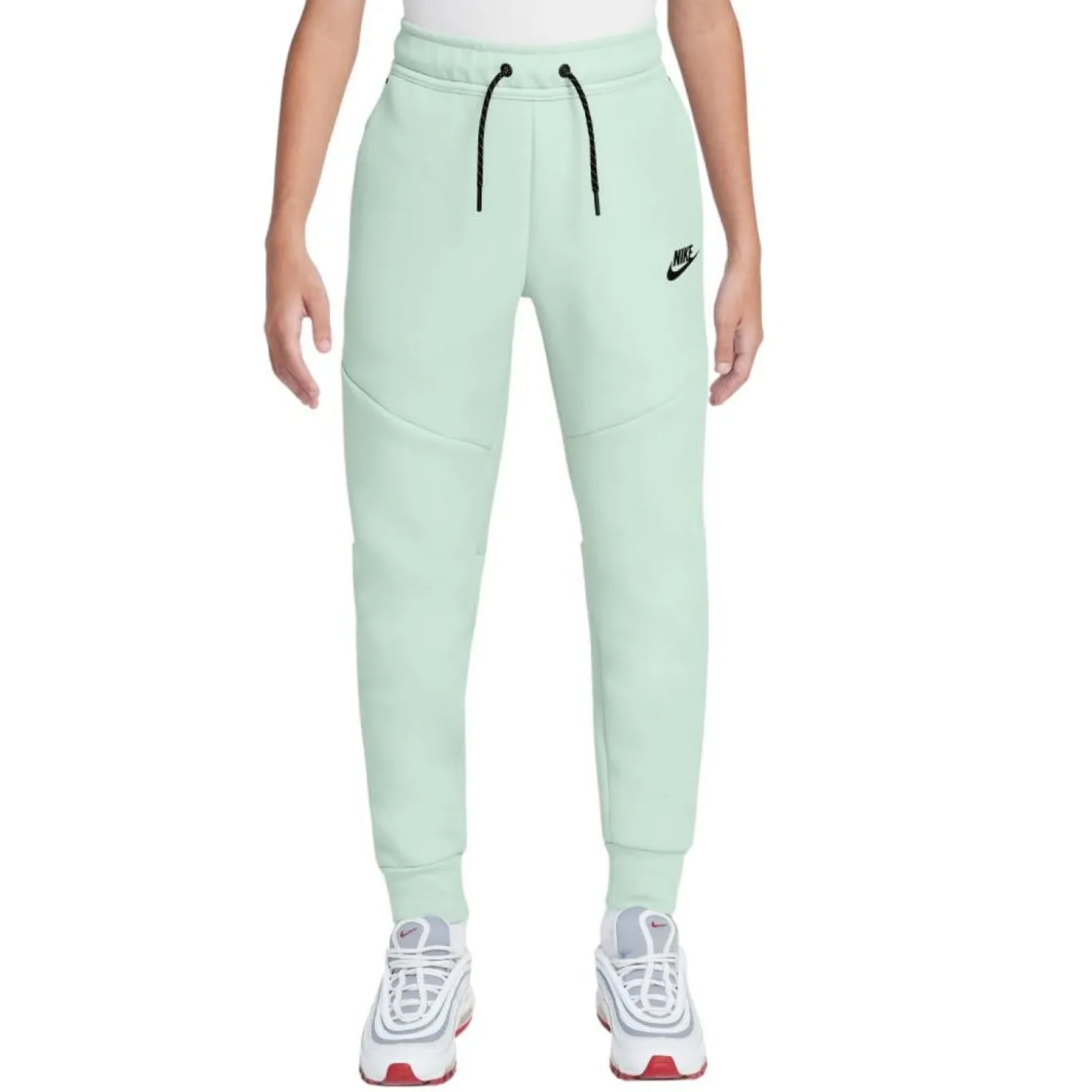 Nike Tech Fleece Sportswear Joggingbroek Kids Lichtgroen Zwart
