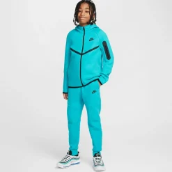 Nike Tech Fleece Sportswear Joggingbroek Kids Turquoise Zwart