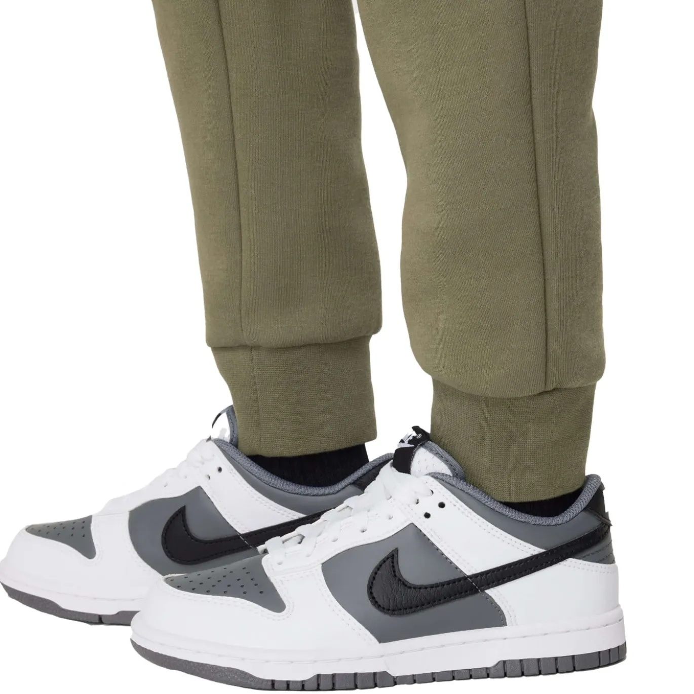 Nike Tech Fleece Sportswear Joggingbroek Kids Olijfgroen Grijs Zwart
