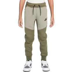 Nike Tech Fleece Sportswear Joggingbroek Kids Olijfgroen Grijs Zwart