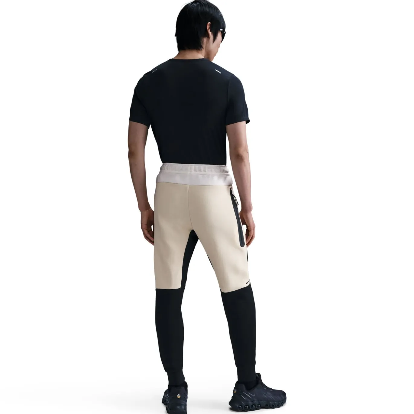Nike Tech Fleece Sportswear Joggingbroek Beige Zwart Gebroken Wit