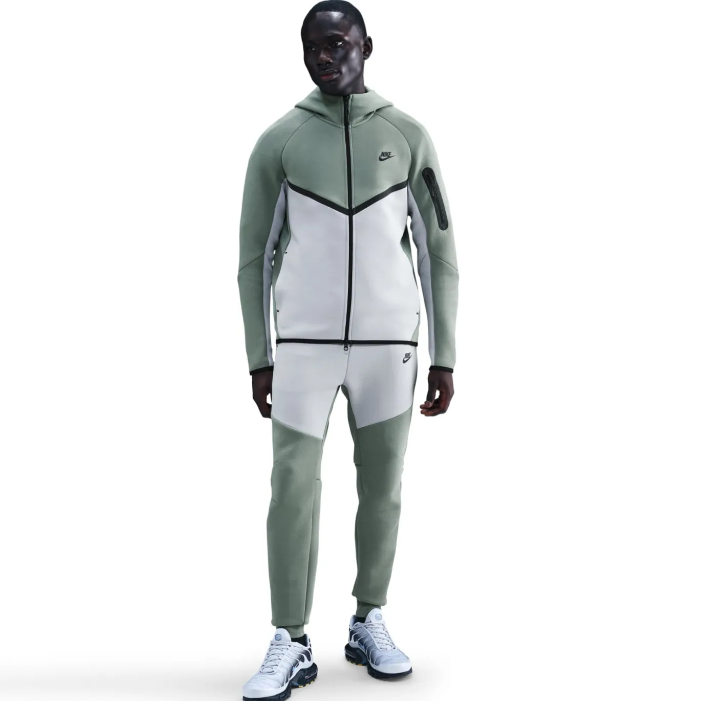 Nike Tech Fleece Sportswear Joggingbroek Donkergroen Beige