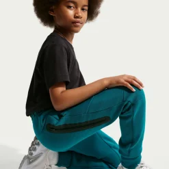 Nike Tech Fleece Sportswear Joggingbroek Kids Turquoise Zwart