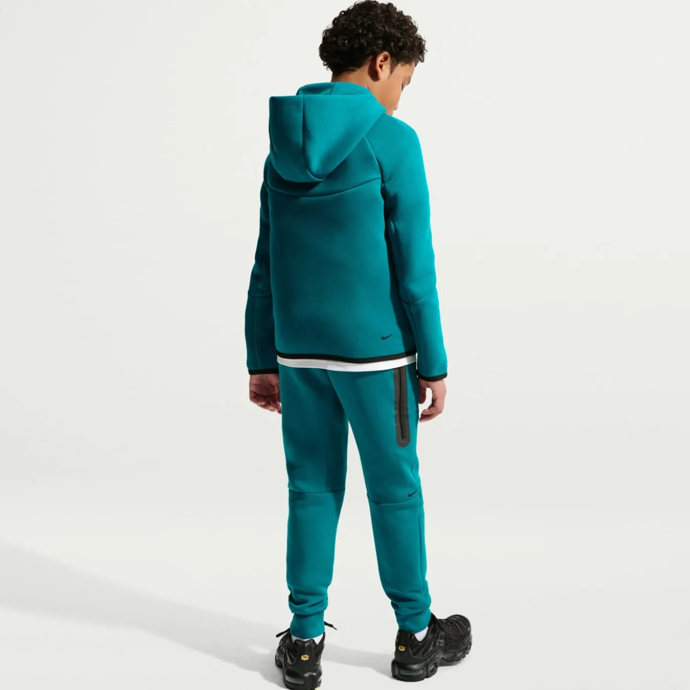 Nike Tech Fleece Sportswear Joggingbroek Kids Turquoise Zwart