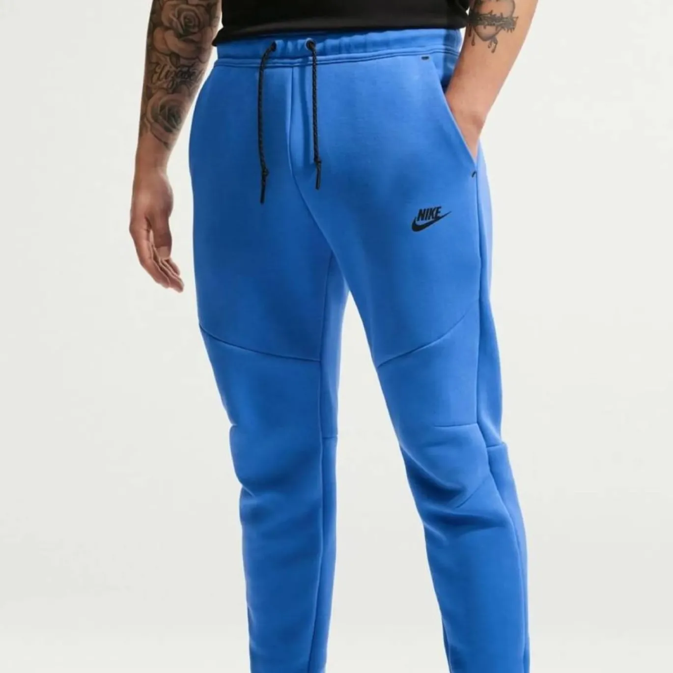 Nike Tech Fleece Sportswear Joggingbroek Blauw Zwart Wit