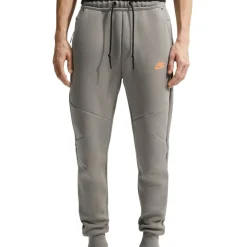 Nike Tech Fleece Sportswear Joggingbroek Donkergrijs Zwart Oranje