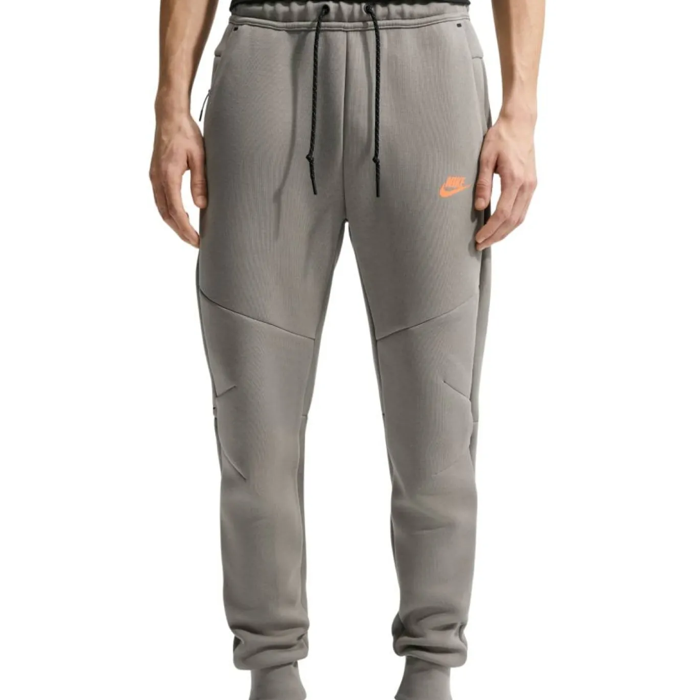 Nike Tech Fleece Sportswear Joggingbroek Donkergrijs Zwart Oranje
