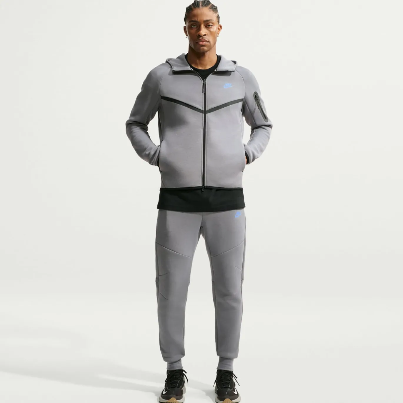 Nike Tech Fleece Sportswear Joggingbroek Donkergrijs Blauw Zwart