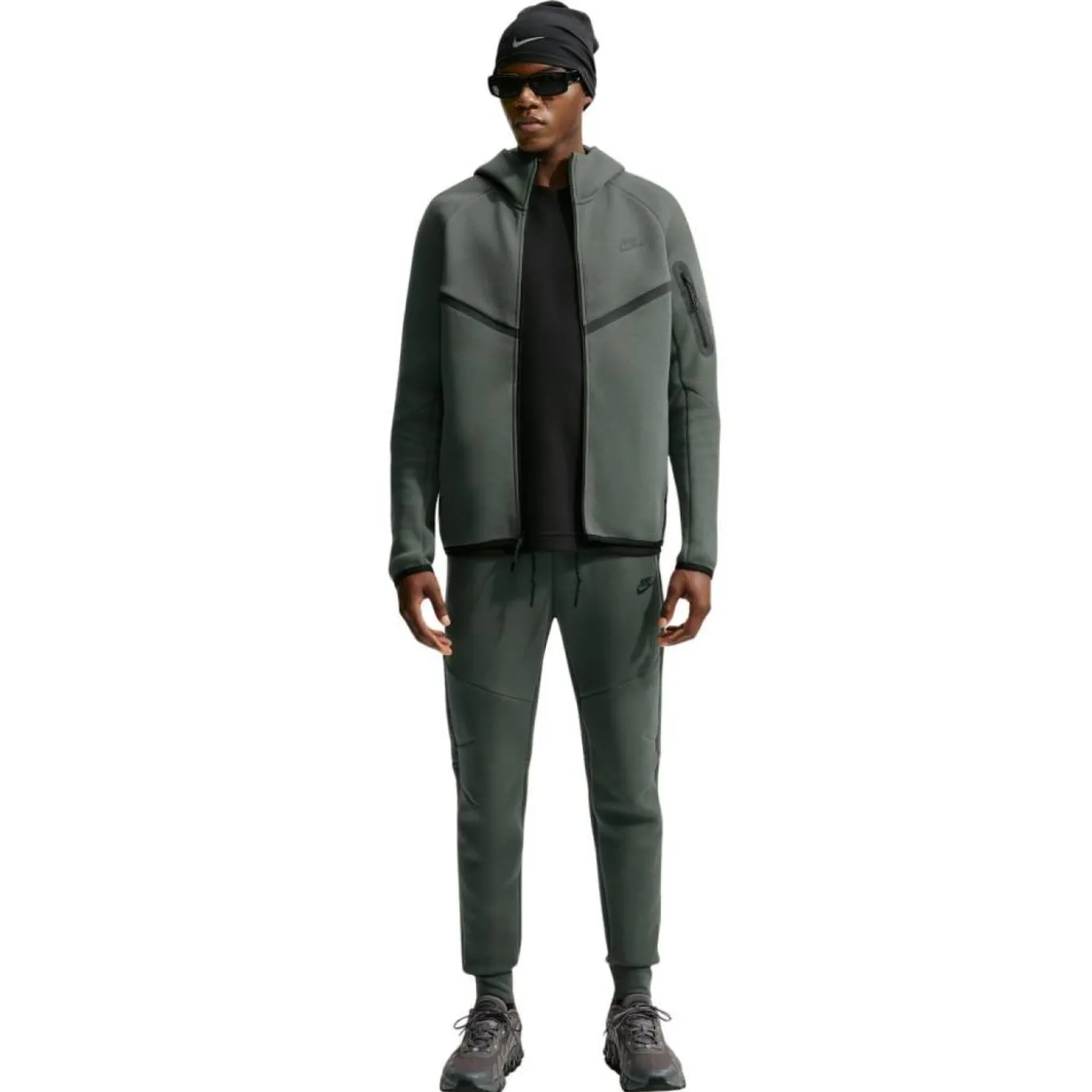 Nike Tech Fleece Sportswear Joggingbroek Donkergroen Zwart