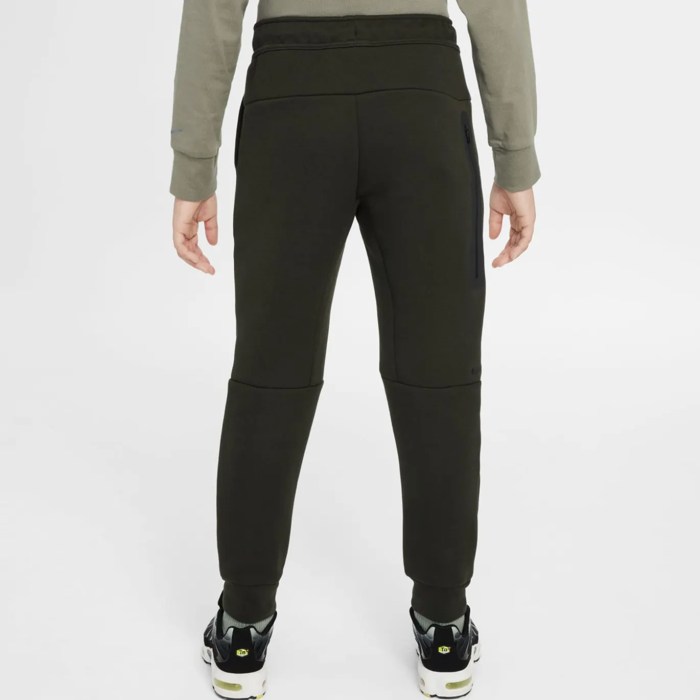 Nike Tech Fleece Sportswear Trainingspak Kids Donkergroen Zwart