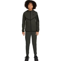Nike Tech Fleece Sportswear Trainingspak Kids Donkergroen Zwart